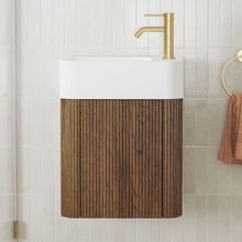 Nomad 460mm Walnut Wall Hung Single Vanity
